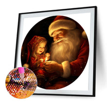 Load image into Gallery viewer, AB Diamond Painting - Full Round - Santa Claus and girl (30*30CM)