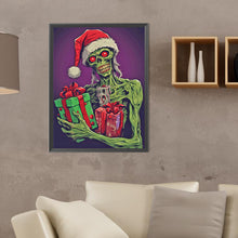 Load image into Gallery viewer, Diamond Painting - Full Round - Zombie holding a gift (30*40CM)