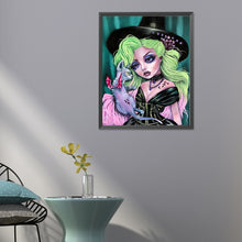 Load image into Gallery viewer, Diamond Painting - Full Round - green hair girl (40*50CM)