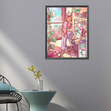 Load image into Gallery viewer, Diamond Painting - Full Round - pink hair girl (40*50CM)