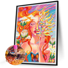 Load image into Gallery viewer, Diamond Painting - Full Round - girl sun god (40*50CM)
