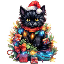 Load image into Gallery viewer, Diamond Painting - Full Round - Lantern black cat (30*30CM)