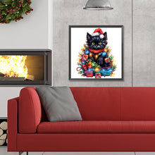 Load image into Gallery viewer, Diamond Painting - Full Round - Lantern black cat (30*30CM)