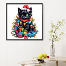 Load image into Gallery viewer, Diamond Painting - Full Round - Lantern black cat (30*30CM)