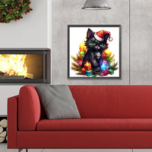 Load image into Gallery viewer, Diamond Painting - Full Round - Lantern black cat (30*30CM)