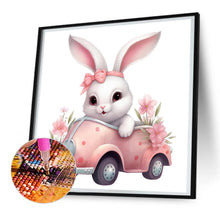 Load image into Gallery viewer, Diamond Painting - Full Round - pink car bunny (30*30CM)