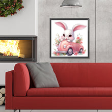 Load image into Gallery viewer, Diamond Painting - Full Round - pink car bunny (30*30CM)