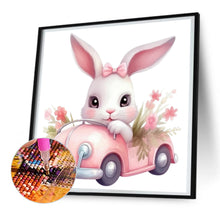 Load image into Gallery viewer, Diamond Painting - Full Round - pink car bunny (30*30CM)