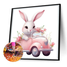Load image into Gallery viewer, Diamond Painting - Full Round - pink car bunny (30*30CM)