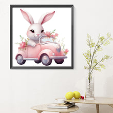 Load image into Gallery viewer, Diamond Painting - Full Round - pink car bunny (30*30CM)