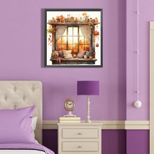 Load image into Gallery viewer, Diamond Painting - Full Round - A corner of the autumn cabin (40*40CM)