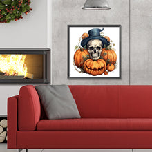 Load image into Gallery viewer, Diamond Painting - Full Round - pumpkin skull (30*30CM)