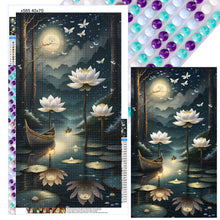 Load image into Gallery viewer, Diamond Painting - Full Round - Lotus shadow under the moon (40*70CM)