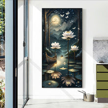 Load image into Gallery viewer, Diamond Painting - Full Round - Lotus shadow under the moon (40*70CM)