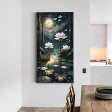 Load image into Gallery viewer, Diamond Painting - Full Round - Lotus shadow under the moon (40*70CM)