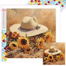 Load image into Gallery viewer, Diamond Painting - Full Square - sunflower hat (30*30CM)