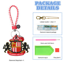 Load image into Gallery viewer, Double Sided Special Shape Diamond Painting Keychain (Sunderland F.C.)
