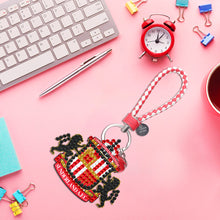 Load image into Gallery viewer, Double Sided Special Shape Diamond Painting Keychain (Sunderland F.C.)