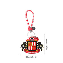 Load image into Gallery viewer, Double Sided Special Shape Diamond Painting Keychain (Sunderland F.C.)