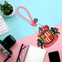 Load image into Gallery viewer, Double Sided Special Shape Diamond Painting Keychain (Sunderland F.C.)