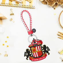 Load image into Gallery viewer, Double Sided Special Shape Diamond Painting Keychain (Sunderland F.C.)