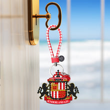 Load image into Gallery viewer, Double Sided Special Shape Diamond Painting Keychain (Sunderland F.C.)