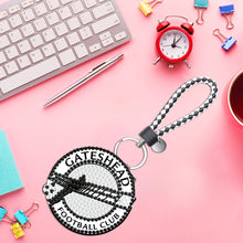Load image into Gallery viewer, Double Sided Special Shape Diamond Painting Keychain (Gateshead F.C.)