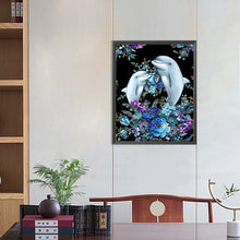 Load image into Gallery viewer, Diamond Painting - Full Round - double dolphins (40*50CM)