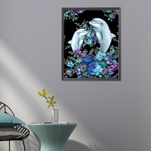 Load image into Gallery viewer, Diamond Painting - Full Round - double dolphins (40*50CM)