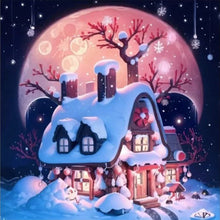 Load image into Gallery viewer, Diamond Painting - Full Round - Snow cabin (30*30CM)