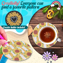 Load image into Gallery viewer, 8PCS Wooden Special Shape Diamond Painting Art Coaster Kit (Sunflower Gnome)