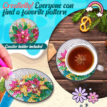 Load image into Gallery viewer, 10PCS Wooden Special Shape Diamond Painting Art Coaster Kit Kits (Azalea)