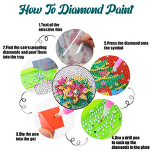 Load image into Gallery viewer, 10PCS Wooden Special Shape Diamond Painting Art Coaster Kit Kits (Azalea)
