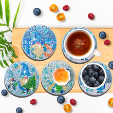Load image into Gallery viewer, 10PCS Wooden Special Shape Diamond Painting Art Coaster Kit (Winter Gnome)