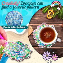 Load image into Gallery viewer, 6PCS Wooden Special Shape Diamond Painting Art Coaster Kit (Succulent)