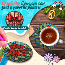 Load image into Gallery viewer, 8PCS Wooden Special Shape Diamond Painting Coasters Kits (Christmas)