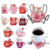 Load image into Gallery viewer, 10PCS Wooden Special Shape Diamond Painting Coasters Kits (Ice Cream)