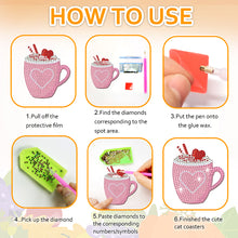 Load image into Gallery viewer, 10PCS Wooden Special Shape Diamond Painting Coasters Kits (Ice Cream)