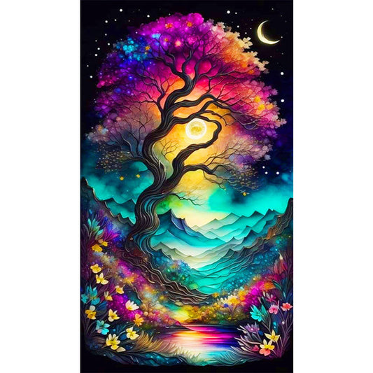 AB Diamond Painting - Full Round - wisdom Tree (40*70CM)