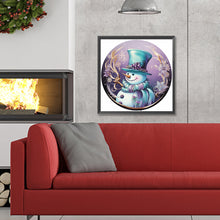 Load image into Gallery viewer, Diamond Painting - Full Round - Round sign Christmas snowman (30*30CM)
