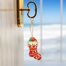 Load image into Gallery viewer, 8PCS Diamond Art Keyring Sabta Double Sided Rhinestone Painting Keychain Pendant