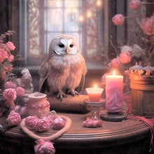 Load image into Gallery viewer, Diamond Painting - Full Round - Owl and rose (30*30CM)