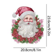 Load image into Gallery viewer, Acrylic Special Shape Diamond Painting Hanging Sign Pink Santa (#3)