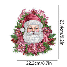 Load image into Gallery viewer, Acrylic Special Shape Diamond Painting Hanging Sign Pink Santa (#4)