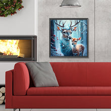 Load image into Gallery viewer, Diamond Painting - Full Round - Sika deer in the snow (30*30CM)
