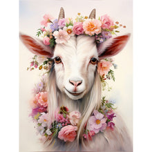Load image into Gallery viewer, Diamond Painting - Full Round - goat wearing garland (30*40CM)