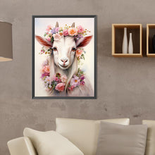 Load image into Gallery viewer, Diamond Painting - Full Round - goat wearing garland (30*40CM)