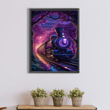 Load image into Gallery viewer, Diamond Painting - Full Square - purple light train (30*40CM)
