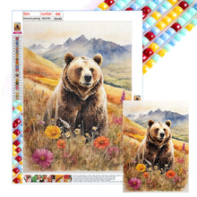 Load image into Gallery viewer, Diamond Painting - Full Square - Brown bear in the woods (30*40CM)