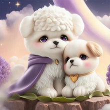 Load image into Gallery viewer, Diamond Painting - Full Round - two puppies (30*30CM)